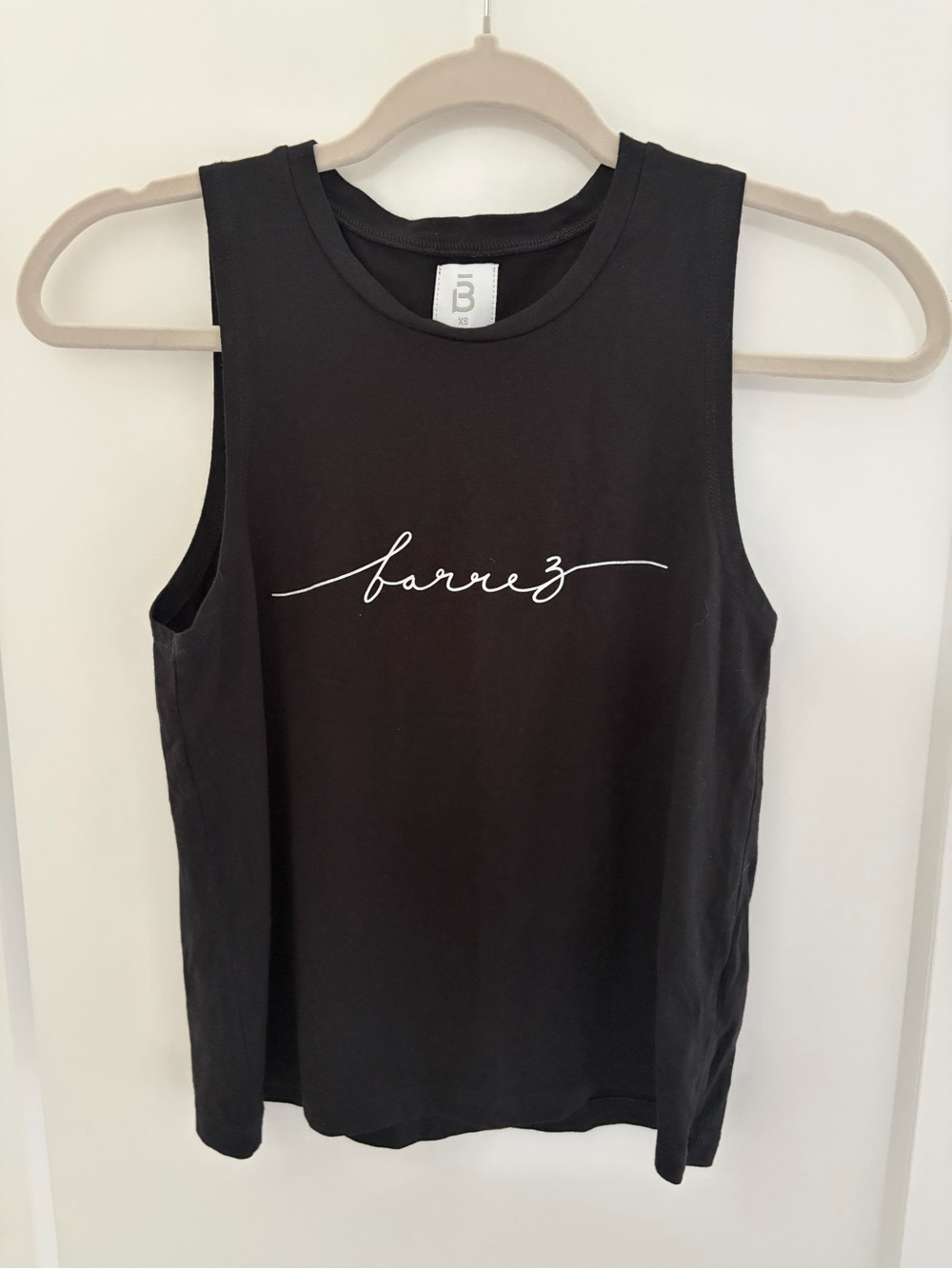 Barre3 Black Script Athletic Tank